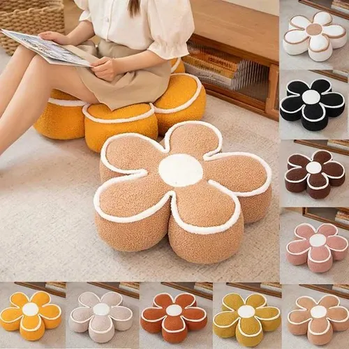 50cm Flower Pillows Soft Flower Shaped Floor Cushion for Living Room Bedroom Sofa Couch Winter Warm Decoration H260330