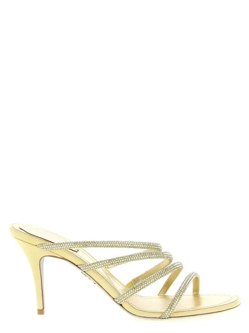Rene Caovilla Erin Heel Sandal — Gold