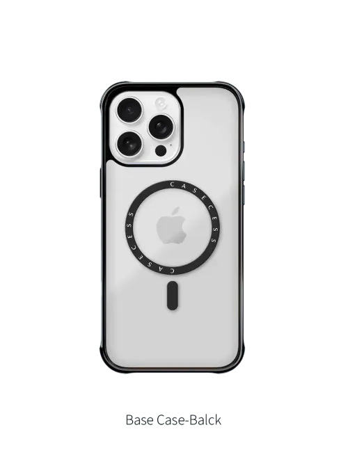 Morphique Clear Base Case-Black - iPhone 15 Pro Max