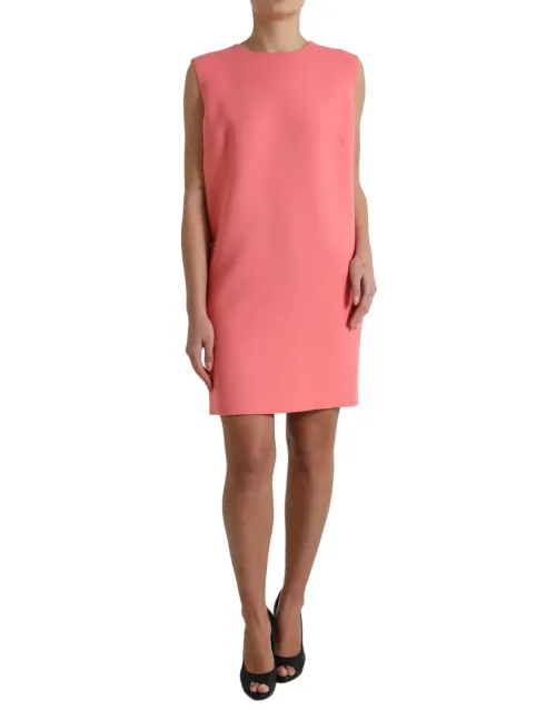 Dolce & Gabbana Virgin Wool Sleeveless Dress — Pink