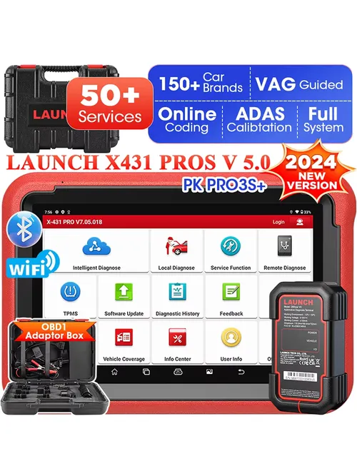 LAUNCH X431 PROS V 5.0 Diagnostic Tools OBD2 Car Scanner PRO V All System Diagnostic Automotive Tool ECU Coding 2026 New Version