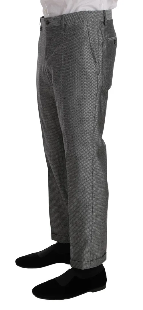Dolce & Gabbana Crystal-Embroidered Bee Wool Suit — Black