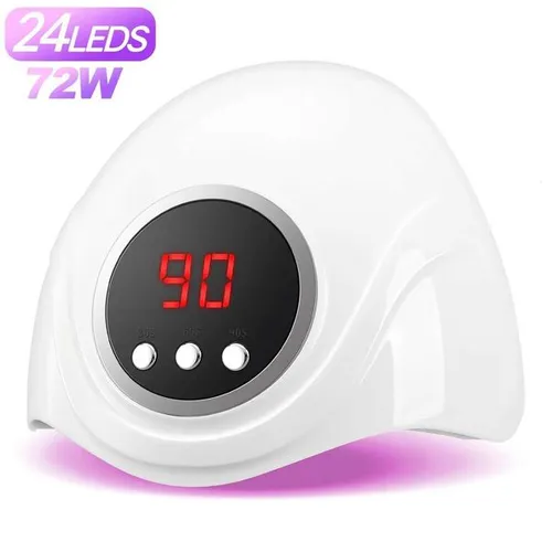 UV LED Nail Lamp 72W Nail Dryer Machine With Motion Sensing 24LEDS UV Drying Lamp For Curing UV Gel Nail Polish Salon Tools M251208