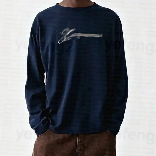 Mens Sweatshirts Crewneck long sleeve Jacquems embroidered Grosgrain Detail Casual Pullover
