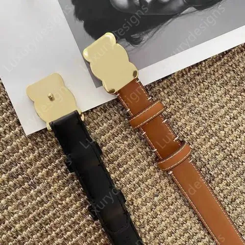 Womens Belt Genuine Leather Shinny Gold Silver Buckle Fashion Hot Sale Ceinture Femme Top Quality Buckle Belt Brand Ins Dress Belts Casual Waistband BFG2410095