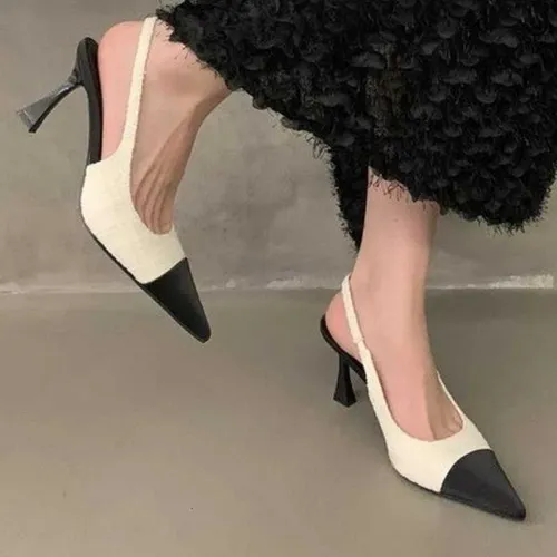 New Fashionable Comfortable Elegant Sexy Small Toe Stiletto High Heels French High Heels Baotou Back Hollow Sandals Women Z260318