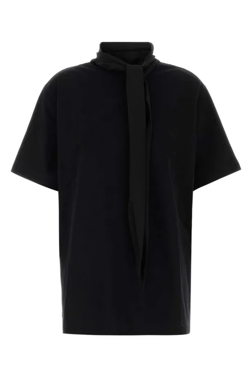 Carven Cotton Hoodie — Black
