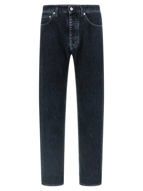 MM6 Maison Margiela Cotton Straight-Leg Jeans — Black