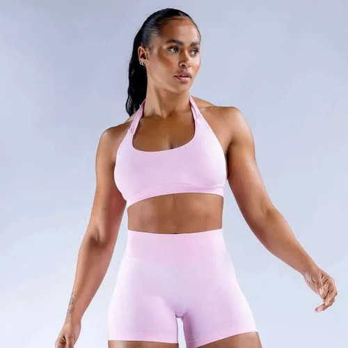 2 Pieces Yoga Suit for Women Seamless Fitness Gym Clothes Halter Sports Bra Matching Impact Shorts Workout Sets Gym OutfitT251211