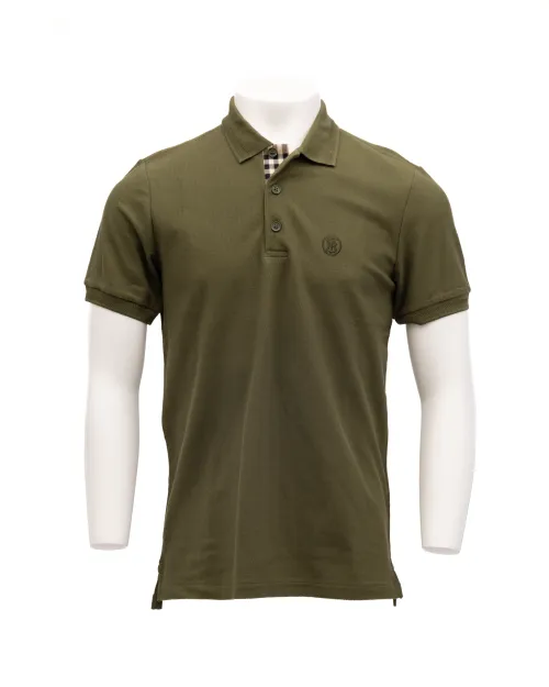 Burberry Cotton Polo Shirt — Olive