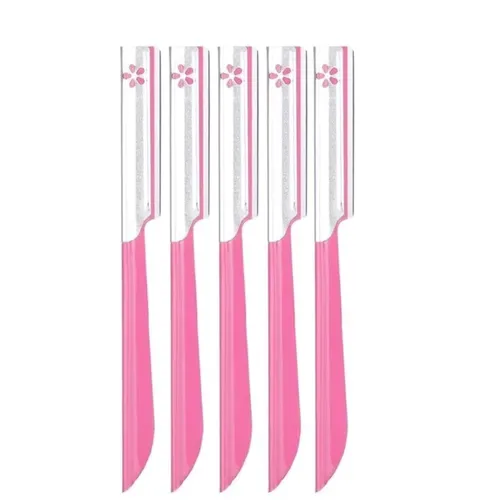 5PC Eyebrow Epilator Set for Women - Makeup Beauty Eyebrow Hair Removal Trimmer Tool with Steel Blade Facial Razor Styling Tool
