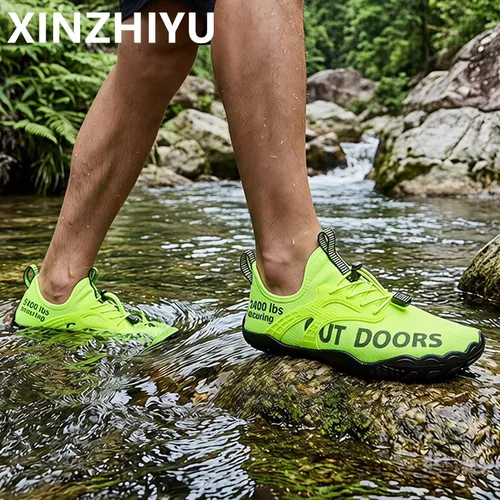 Men Swimming Shoes Summer Upstream Wading Water Shoes Beach Barefoot Quick Dry Sneakers Lightweight Walking Surfing Aqua Shoes Summer New