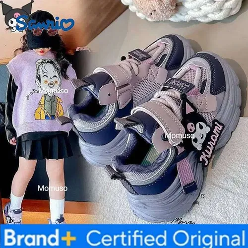 Sanrio Kuromi Dad Shoes Anime Cartoon Spring and Autumn New Kawaii Dirty-Resistant Girls Sneakers Breathable Soft Bottom H260115