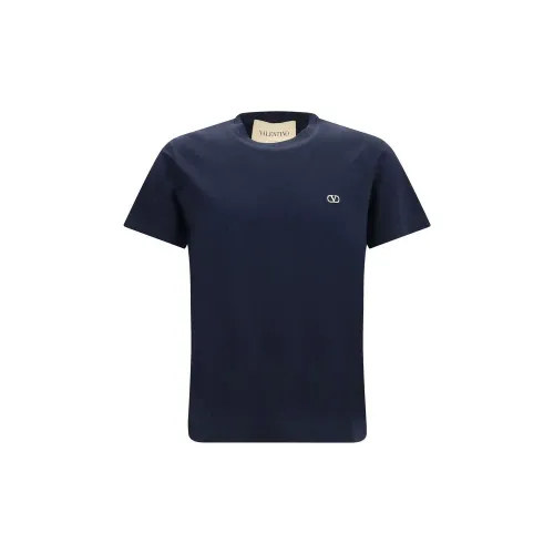Valentino VLogo Cotton T-Shirt — Navy
