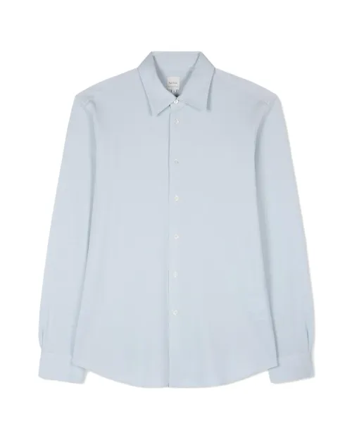 Paul Smith Cotton Pique Shirt — Blue