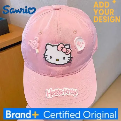 Sanrio New 2025 Hello Kitty Spring and Autumn Duck Tongue Hat Fashion High Beauty Childrens Clothing Accessories Sunshade Baseball Hat H251223