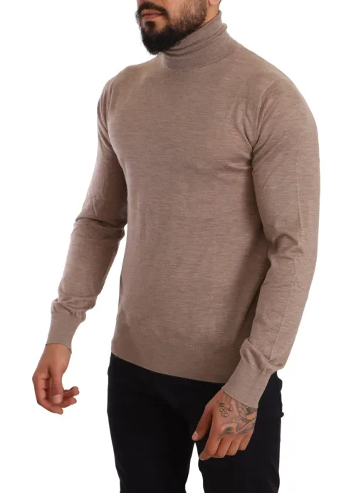 Dolce & Gabbana Cashmere Turtleneck Sweater — Brown