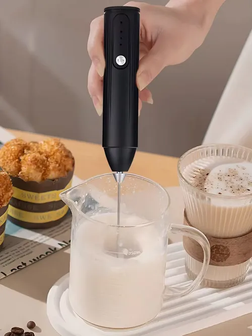 Mini Electric Whisk 3-Speed Rechargeable Frother 300mAh Battery Egg Beater for Kitchen Handheld Milk Coffee Machine