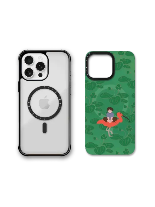 Jungle Rider in Jade Green - iPhone 15 Pro Max / Base Case+Back Cover