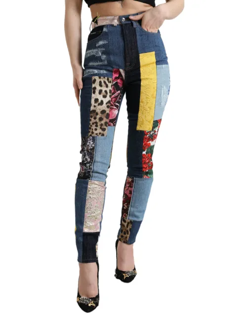 Dolce & Gabbana Patchwork Skinny Jeans — Multicolor