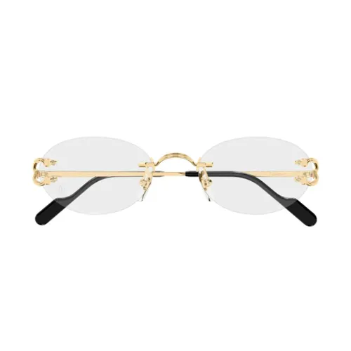Cartier Eyewear CT0621O001 Rimless Gold Metal Eyeglasses — Gold
