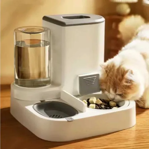 Cat feeding water feeder dog bowl cat bowl smooth food and water supply two-in-one water dispenser cat bowl pet suppliesM251121