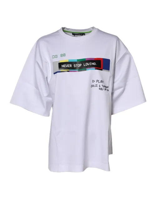 Dolce & Gabbana Printed Cotton T-Shirt — White