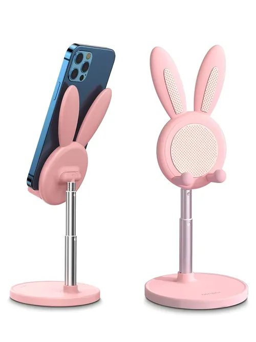 Cute Cartoon Bunny Phone Stand - Adjustable & Compatible With IPhone, Kindle, IPad, Switch, Tablet & More!