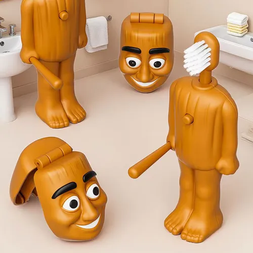 Italian Brainrot Tung Sahur Anime Children's Toothbrush Soft Nylon Bristles Travel-Friendly Funny Teeth Brush Toy