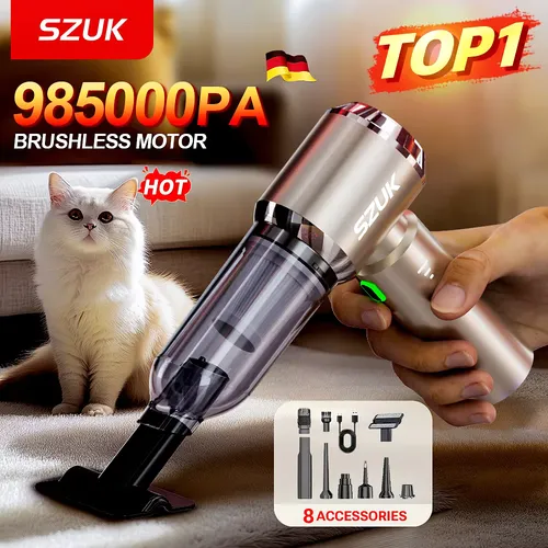 SZUK 985000Pa Car Vacuum Cleaner Portable Handheld Wireless Strong Suction Car Cleaner Cleaning Machine Mini Vacuum Cleaner