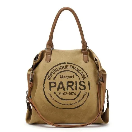 Paris Republique Bag Canvas Tote Bag Crossbody Bag Handbag Large W251031