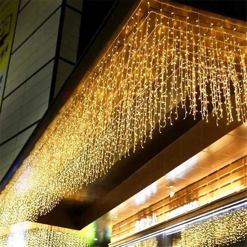 5M Christmas Garland LED Curtain Icicle String Lights Droop 04-06m AC 220V Garden Street Outdoor Decorative Holiday Light M251113