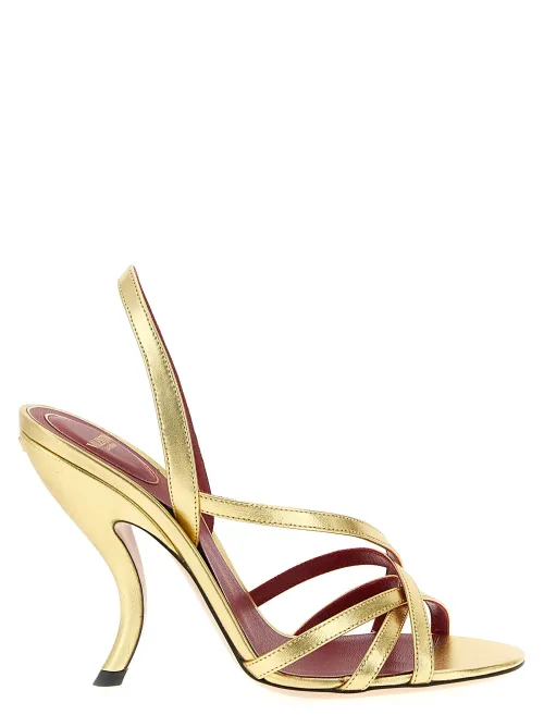 Valentino Garavani Fetishique Heel Sandal — Gold