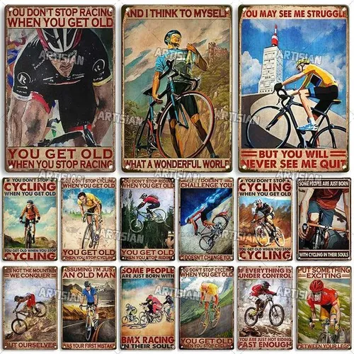 Artisian Bicycle Metal Sign Bike Sport Tin Plaque Cycling Decorative Poster Wall Decor Garage Bar Pub Club Hotel Cafe KitchenM251114