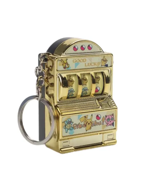 Mini Pokemon Figures Slot Machine keychain Plated Colour Turnable Very Interesting Child Gift Toys