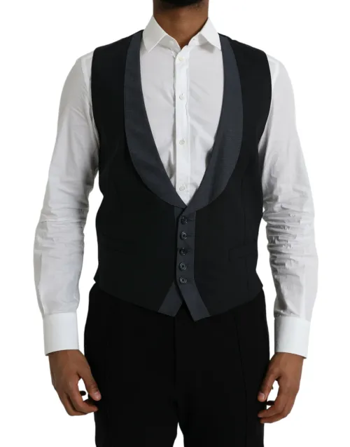 Dolce & Gabbana Virgin Wool Vest — Black