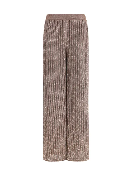 Missoni Lamé Viscose With Sequins Trousers — Pink