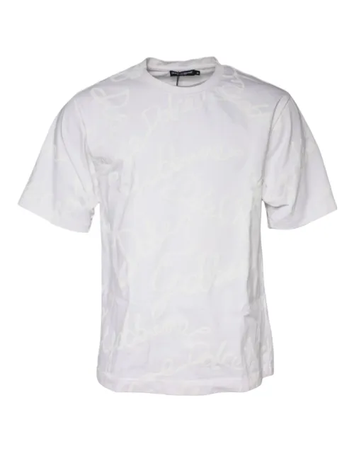 Dolce & Gabbana Logo Print Cotton T-Shirt — White