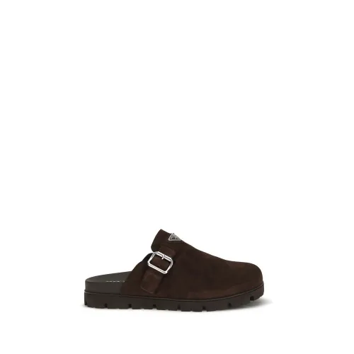 Prada Suede Mule — Brown
