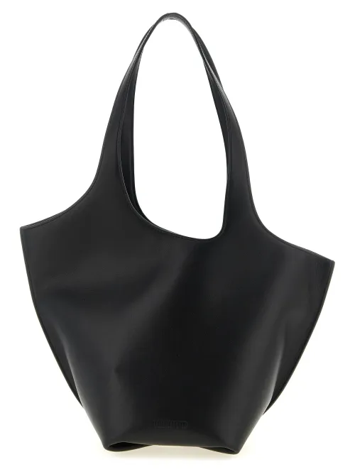 The Attico La Scoop Shoulder Bag — Black