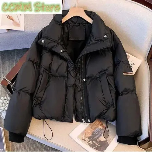 Women Down Cotton-Padded Jacket Girl Winter Warm Cotton Padded Coat Short Bread Outwear Ladies Down Jacket Thicken OutwearT251105