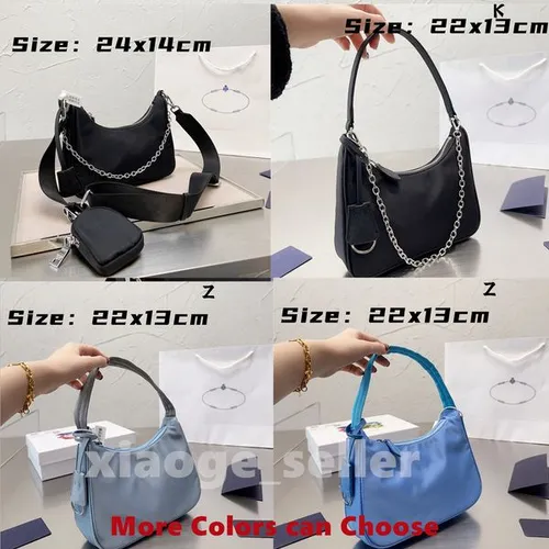 Hobos bag Luxurys Designers bags high quality Nylon handbags black purse chain lady crossbody women bags Pleated underarm bags fashion woven bag clutch bag Shoulder