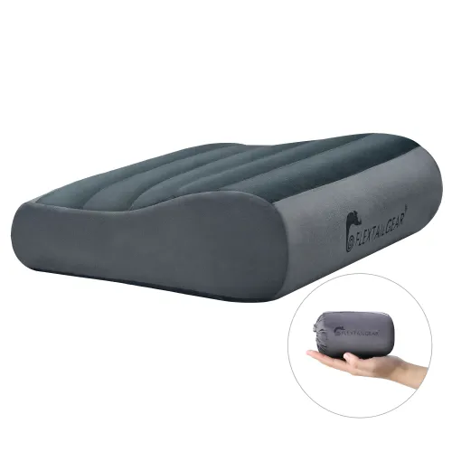 ZERO PILLOW - B Shape Inflatable Camping Air Pillow - Grey (Standard)