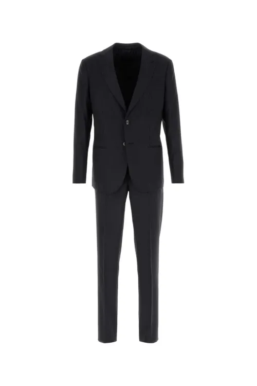 Giorgio Armani Wool Pant Suit — Navy