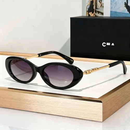 Women Luxury Oval Sunglasses Black Gold Full-Frame Designer Eyewear Cat Eye Polarized UV400 Anti-Glare Lenses Multi-Style Outdoor Fashion Shades