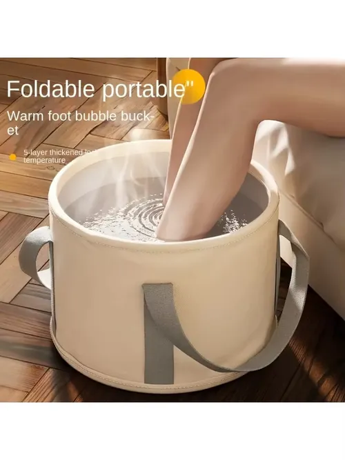 Foldable Portable Folding Foot Soak Bath Tub with Heat Preservation - Multifunctional Deep Basin, Foot Spa Bucket Massagem