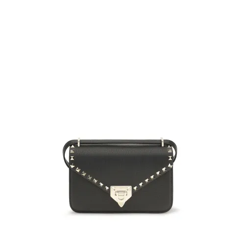 Valentino Garavani Rockstud Shoulder Bag — Black