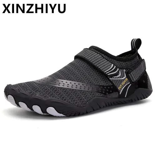 Men Water Shoes Quick Dry Non-Slip Five Finger Shoes Outdoor Wading Swimming Barefoot Lightweight Summer Aqua Sneakers Fishing