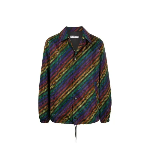 Givenchy Logo-Stripe Nylon Shell Jacket — Black