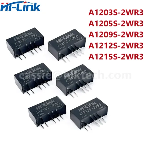 Hi-Link Hot Sale A1212S-2WR3 2W 12V to 3/5/9/12V 1500VDC High Efficiency Isolated Switching Power Module Supply DC Converter